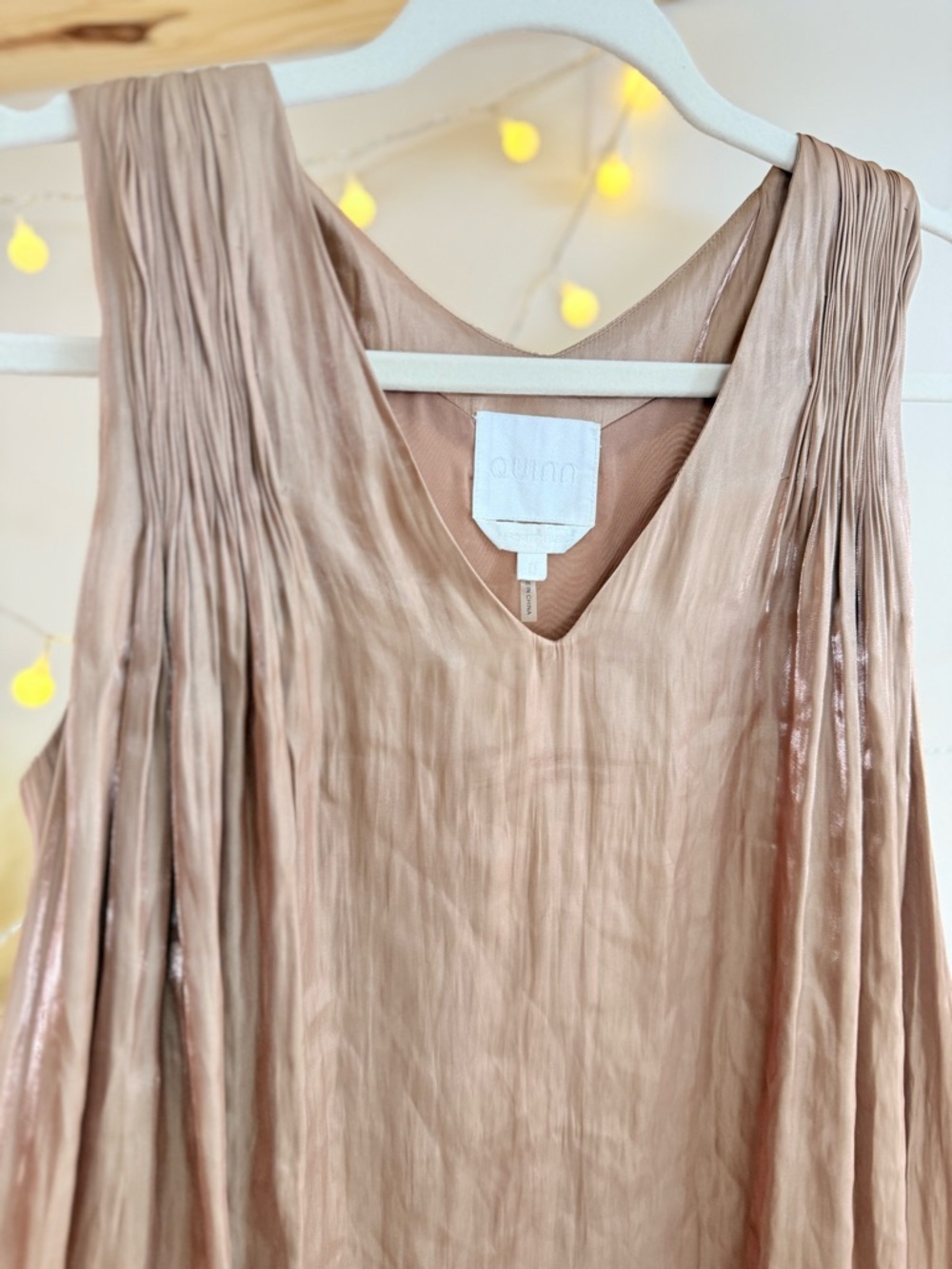 🌾 Quinn Silk Slip Dress in Blush - Stunning - Picture 4 of 12